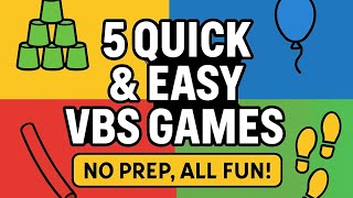 Easy, Low Prep, Low Budget Games for Kids| Kids Ministry and VBS games