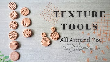 Polymer Clay Texturing Ideas || Using Household Items || Polymer Clay Hacks