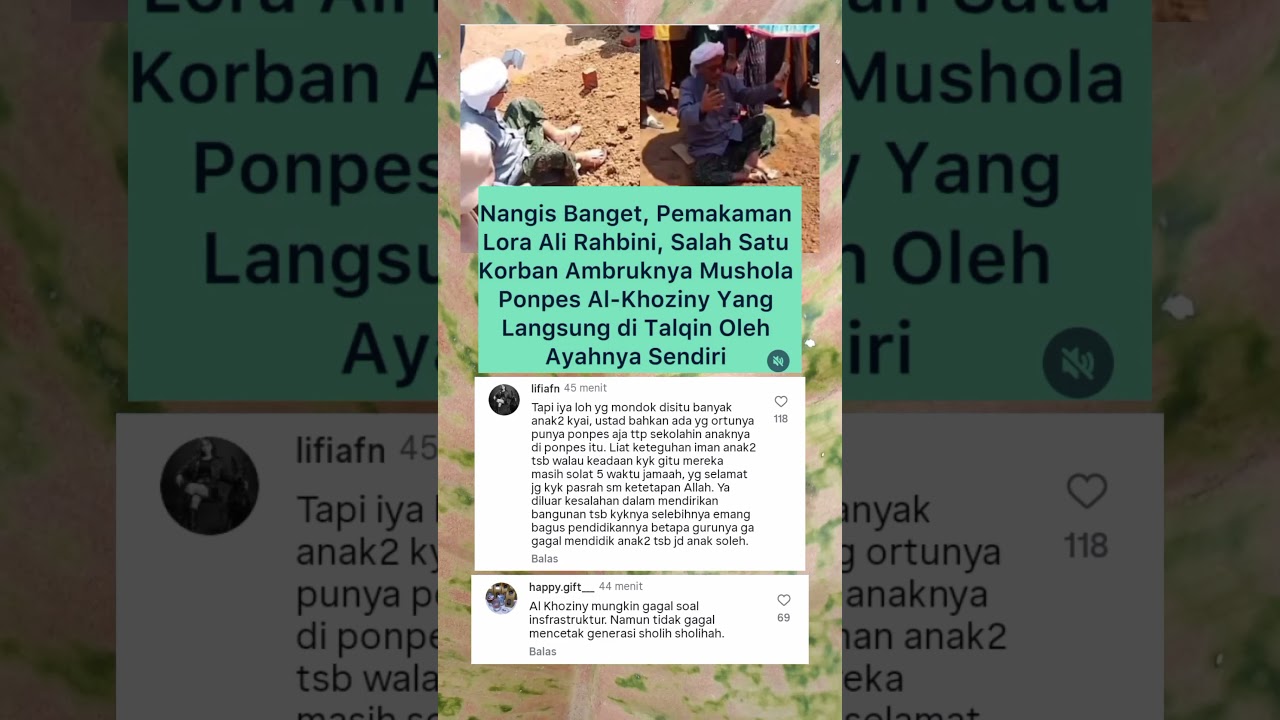 Pemakaman Lora Ali Rahbini, salah satu korban ambruknya Mushola Ponpes Al-Khoziny