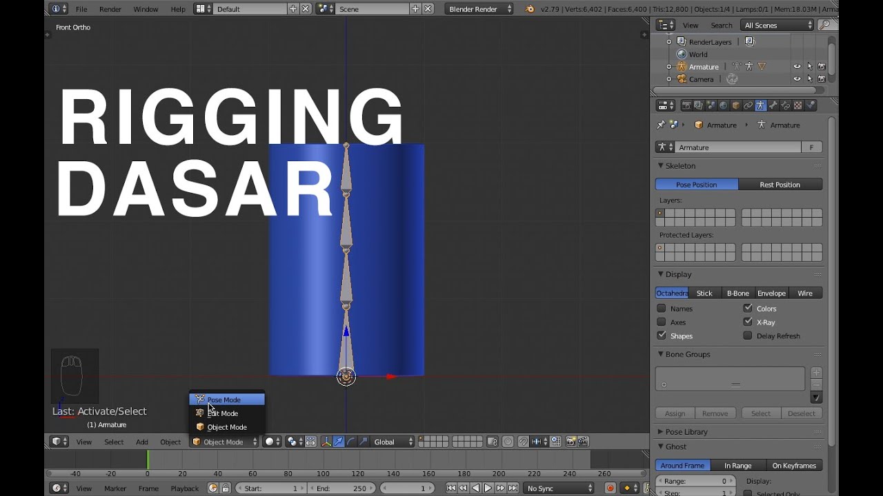 Rigging Dasar | Blender 2.79 - YouTube