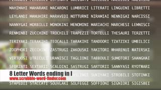 8 letter words ending in I