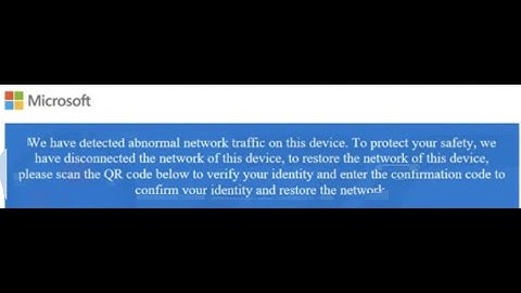 "We have detected abnormal network traffic on this device" Pop-up Scam REMOVAL GUIDE
