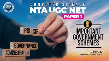 NTA UGC NET Paper 1 | Important government schemes | Computer Science