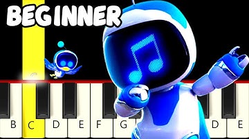 Astro Bot - Crash Site Theme - Fast and Slow Piano Tutorial - Beginner