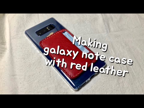 [Leather craft] 갤럭시 노트 시스루 폰케이스 만들기/ making galaxy note phone case with red leather