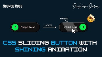 Easy CSS Sliding and Shining Button Animation | CSS Shining Effect | CSS Button | CSS Hover Effects