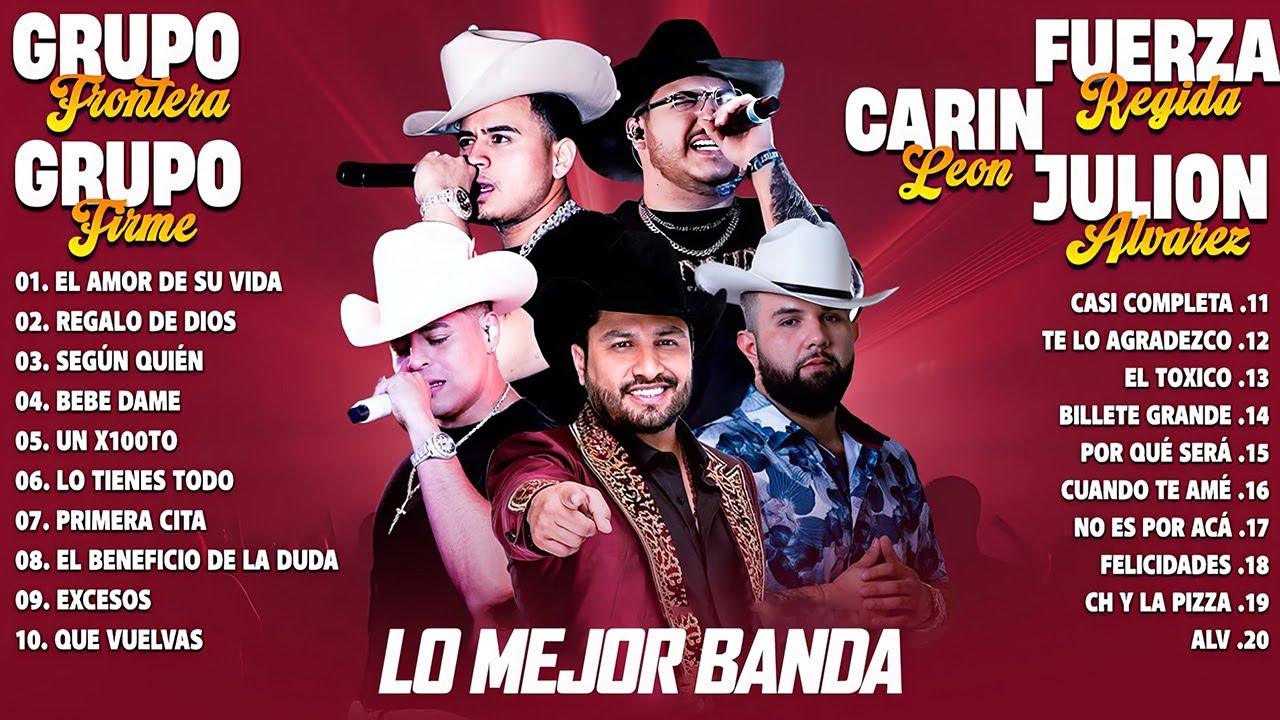 Lo Mejor Banda Romanticas 🔥 Carin Leon, Julion Alvarez, Banda MS, Calibre 50, La Adictiva