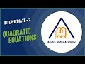 Solve the quadratic equations Intermediate 2A #maths #viralvideo