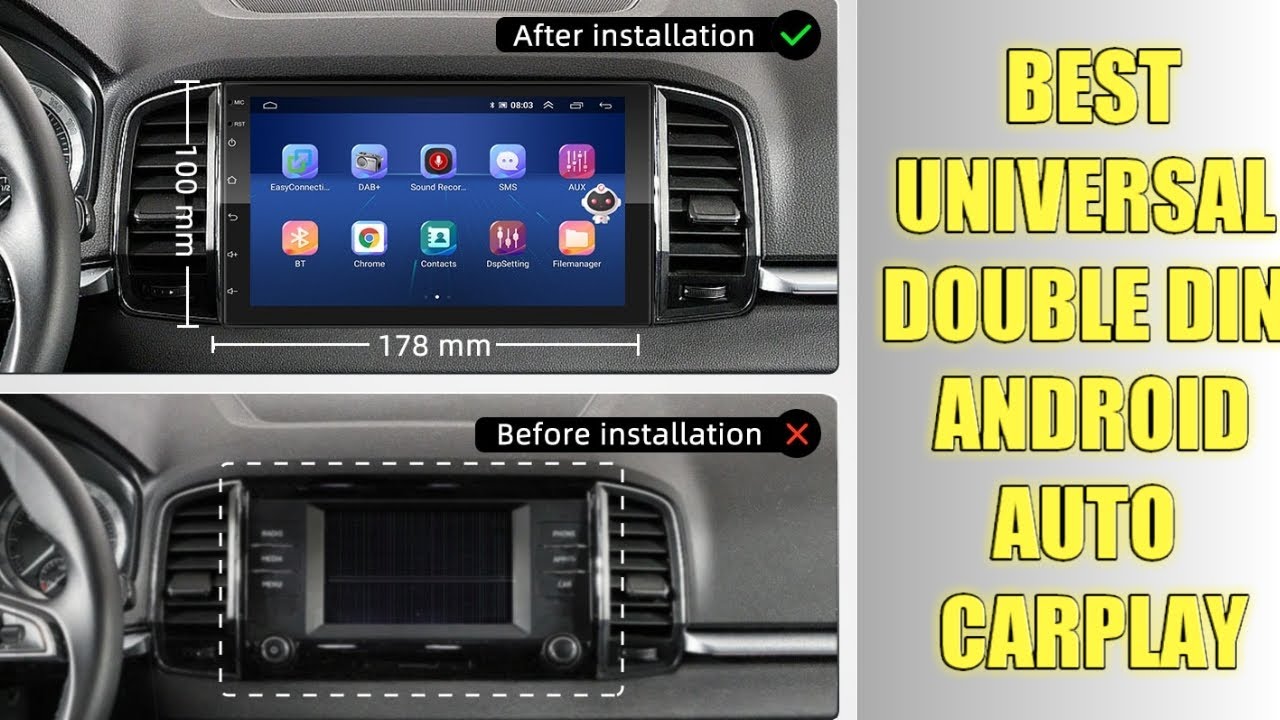 How to Install and Use the Podofo GPS Universal 2 din Android Auto Carplay  Car Radio 