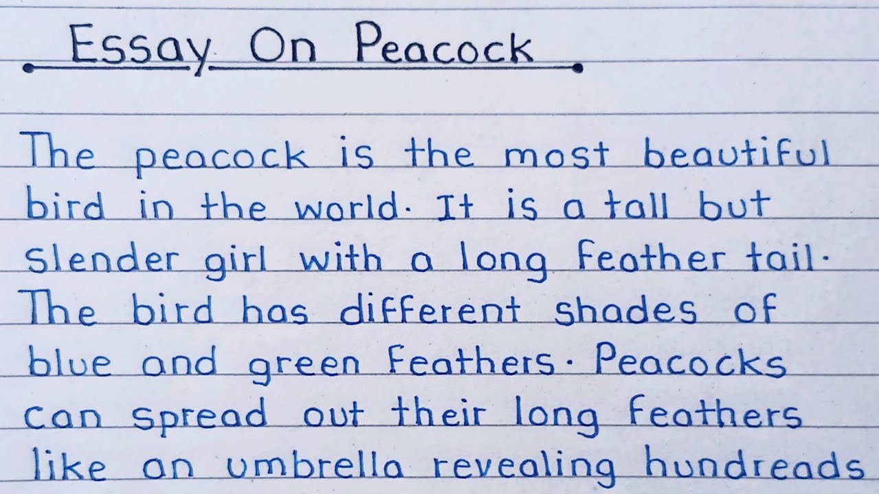 essay on peacock 150 words