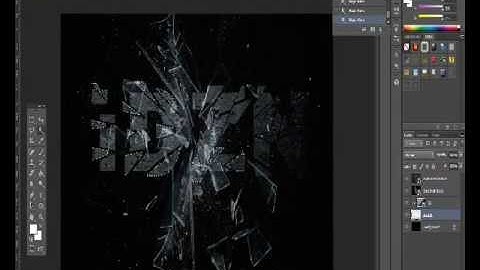 Photoshop cs6 glass breaking text
