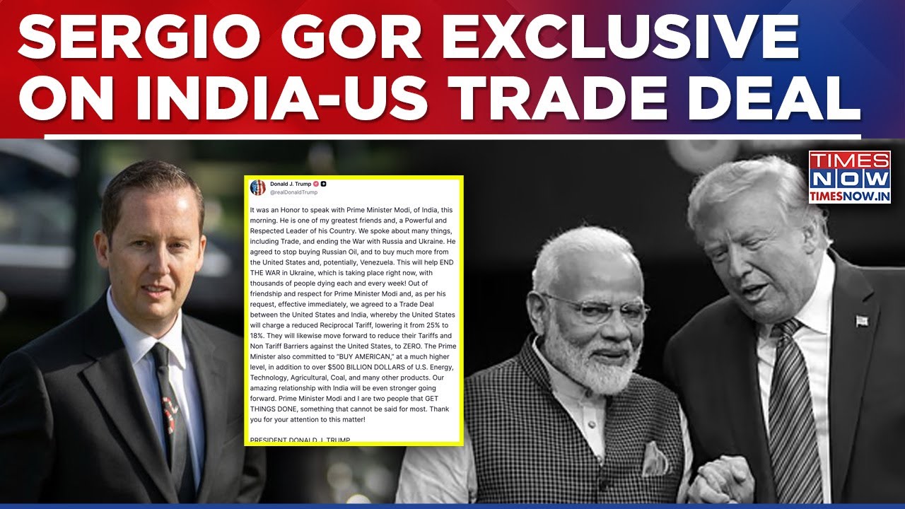 'Good Night To Celebrate...' Sergio Gor Tells Navika Kumar As India-US Trade Deal Confirmed | Watch