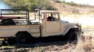 Land Rover Defender recovers Toyota Land Cruiser