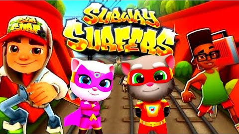 Talking Tom Hero Dash VS Subway Surfers walkthrough