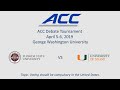 2019 ACC Debate Tournament - Round 1 - FSU (A) vs Miami (N)