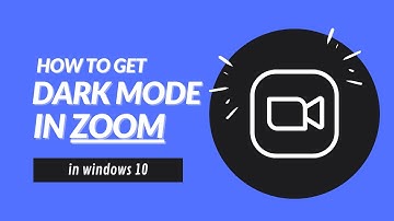 how to enable dark mode in zoom in windows 10 [2021]