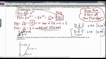 Calc Ch 3.2 - Differentiability (Part 1)