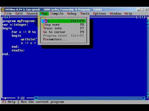 Turbo Pascal Programming #26 For to and For downto Loops - YouTube