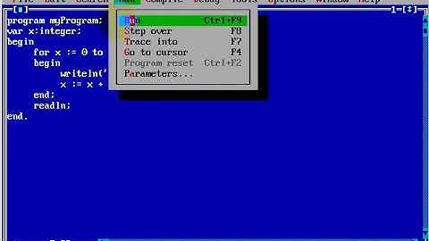 Turbo Pascal Programming  #26 For to and For downto Loops