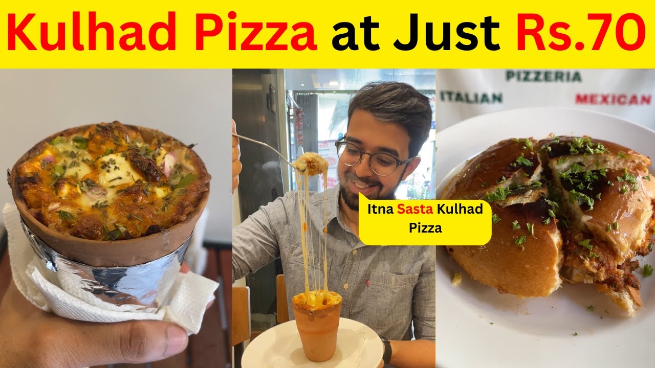 Kulhad Pizza in Mumbai Mix Culture Pizzeria Tandoori Paneer Kulhad