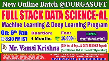 FULL STACK DATA SCIENCE Online Training @ DURGASOFT
