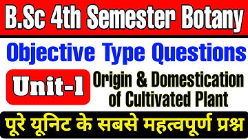 🔴Live रोज रात 8 बजे|bsc 4th semester botany objective question Unit-1|important MCQ in hindi