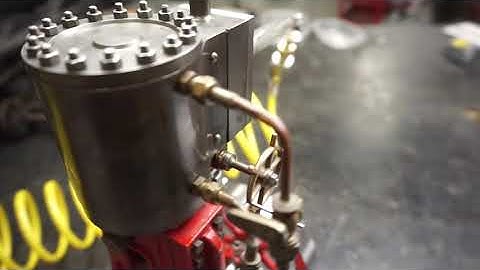 Clarkson vertical steam engine with reverse.