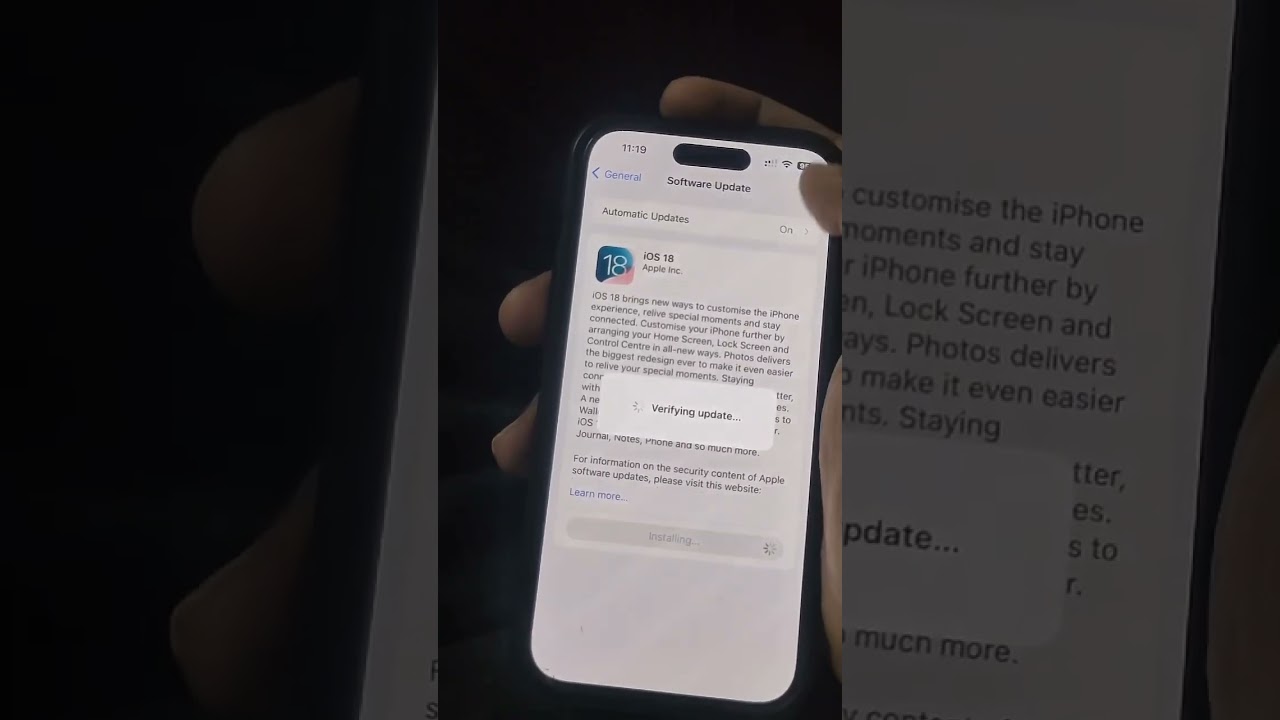 ios18 update issues🥹. Check the descriptions further. #apple #ios18 #iphone