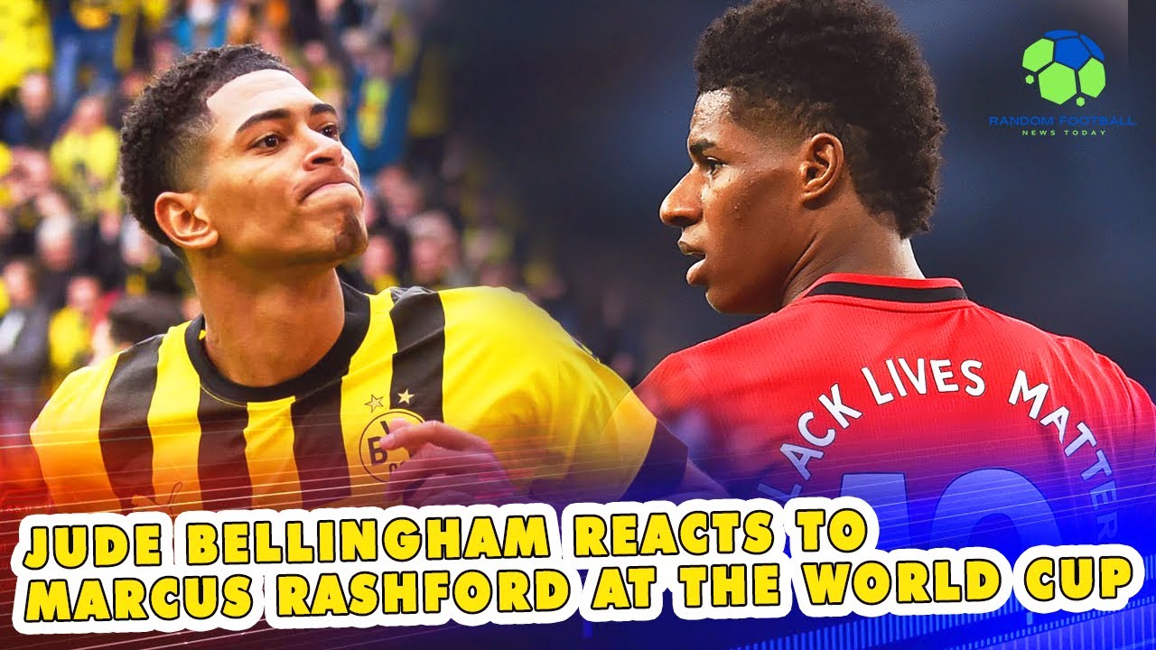 Jude Bellingham reacts as Marcus Rashford scores his first World Cup ...