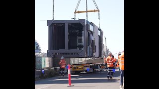 Modular building and lift shaft installation at Dublin Road, Ringwood