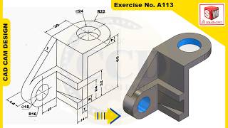 SolidWorks Tutorial for beginners Exercise A113