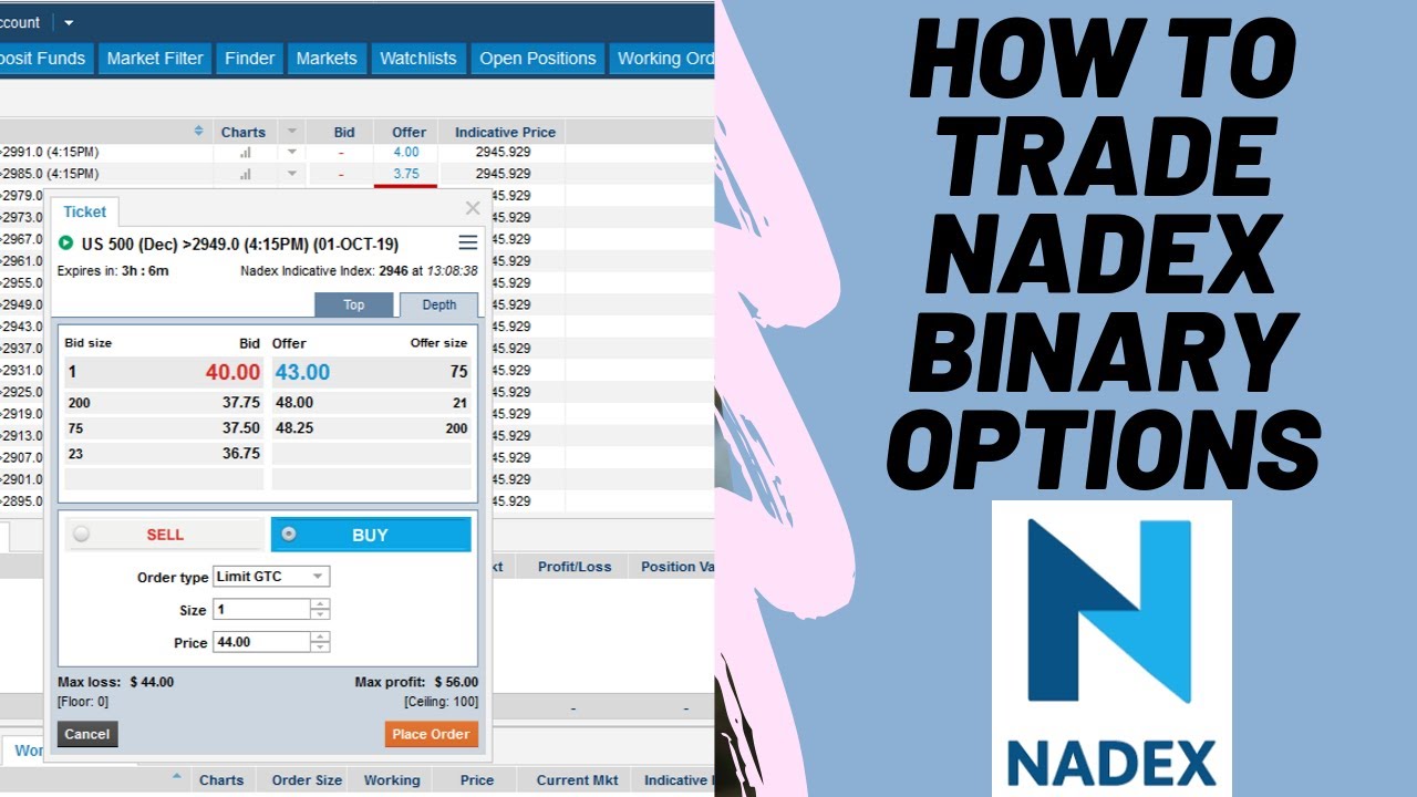 nadex binary options youtube