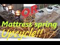 Mattress springs upcycle projects. Tea light candles or cactus planters much better than scrap metal