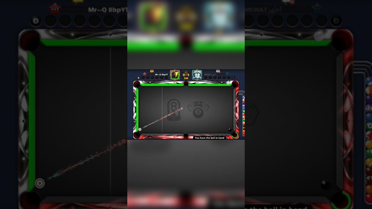 Successfully pot the Black but Unlucky Result | 8ballpool | Trickshot on the Crimson Moon Table