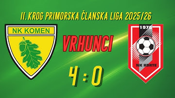 Komen : Korte | vrhunci tekme | 11. krog Primorska članska liga 2025/26 | 23.11.2025