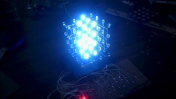 4x4x4 led cube with Atmega328 Arduino Uno style controler