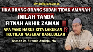 Tips to Survive the End Times Tribulation ‼️ Ustadz Dr. Firanda Andirja, MA