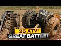25 various incredible atv in a hard competition