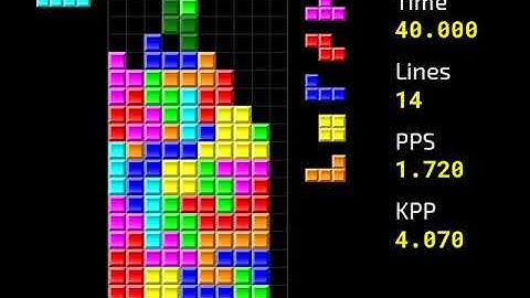 Tetris 40L sprint in 59.994 (my first sub 1)