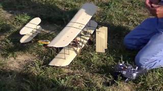 Jim S - Home built Wright Brother's Wright Flyer RC Electric Model Airplane 2010-09-19