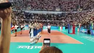 Volley Mondiali 2018, Italia-Giappone: lo spettacolo dell'inno di Mameli