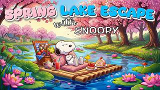 Snoopys Dreamy Spring Lake  Gentle Chill Jazz For Relax Study U0026 Peaceful Nature Ambience