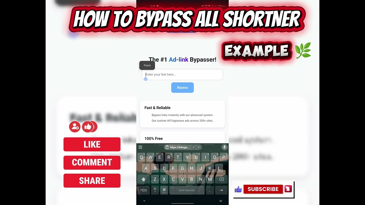 🌿 Bypass Any Link Shortener | Educational & Testing PurposeOnly 🌿