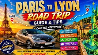 Paris to Lyon Road Trip 🇫🇷🚗 | Camping Adventure | Complete Guide & Tips #paris #viral #india #reels 