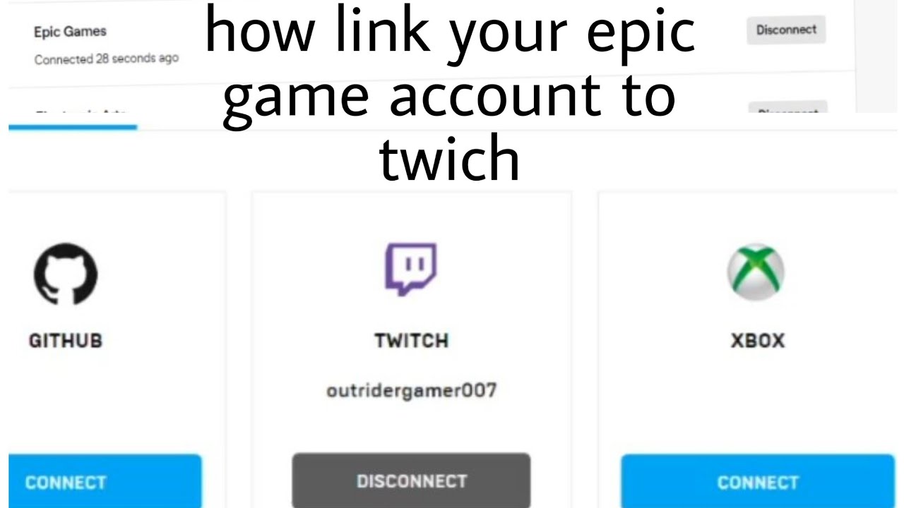 How Link Your Epic Games Account To Twitch Youtube