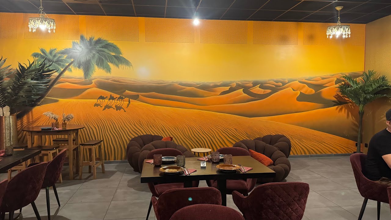 Oriental Restaurant - Mural Painting - by Antonipaints 
