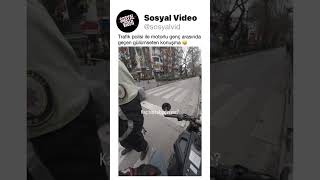 Trafik polisi ile motorlu genç arasında geçen gülümseten konuşma 😄