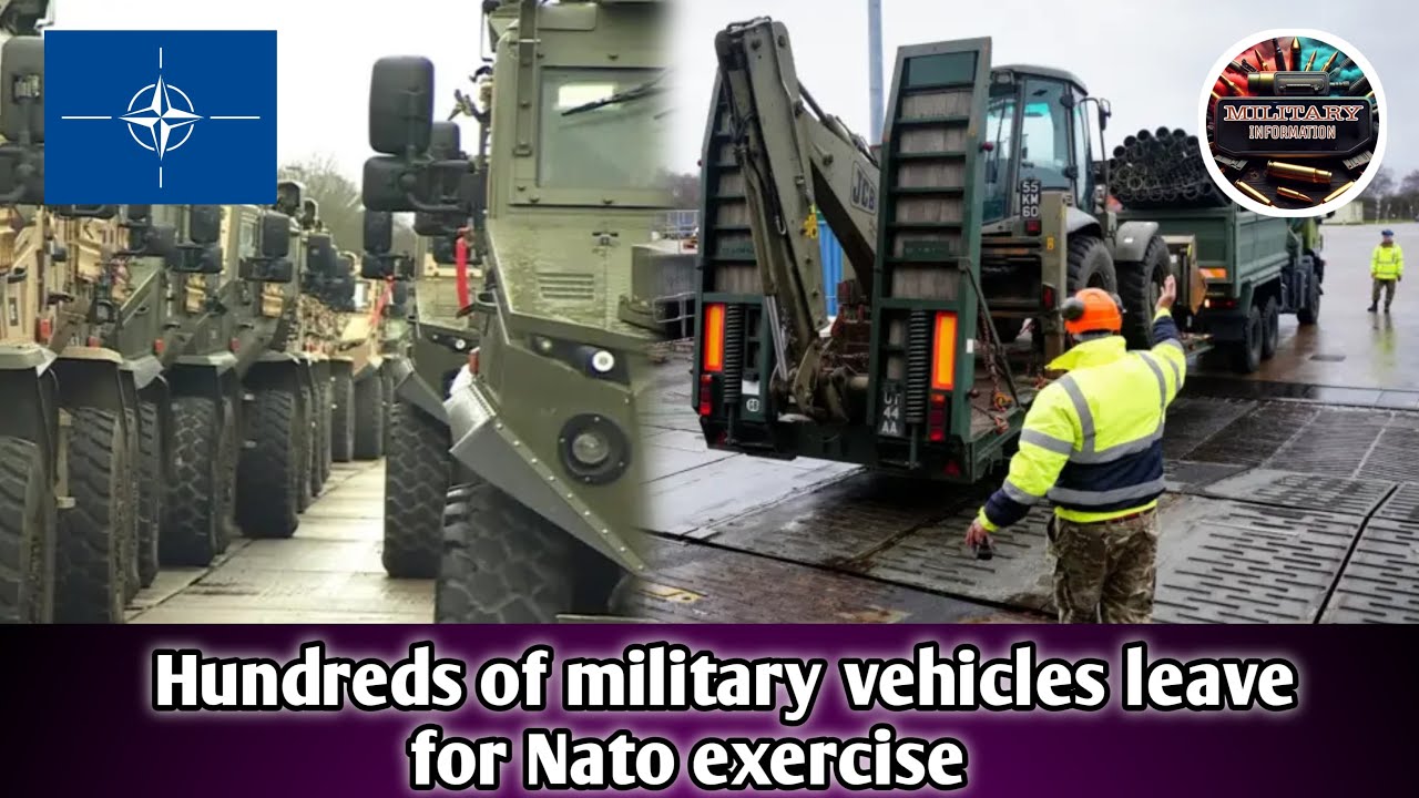 Hundreds of Military Vehicles leave for Nato exercise