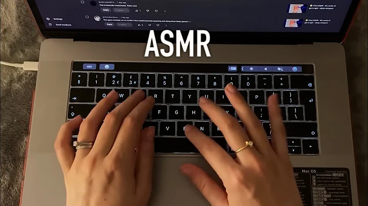 ASMR - Typing & replying to comments w/h gum chewing (6) - Typing - clicky whispers