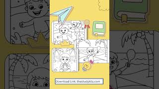 Beach Life Coloring Pages for Kids   Sea and Sunshine Coloring Activities